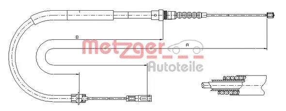 Cable Pull, parking brake (11.6026)