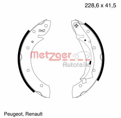 Brake Shoe Set (MG 634)