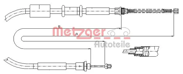 Cable Pull, parking brake (1281P1)
