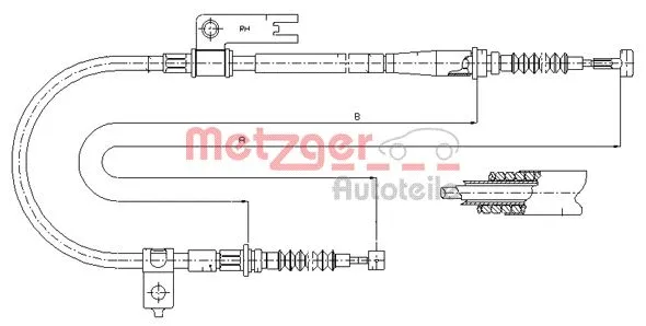 Cable Pull, parking brake (17.0595)