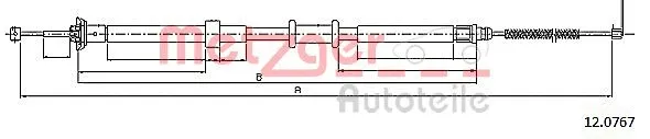 Cable Pull, parking brake (12.0767)