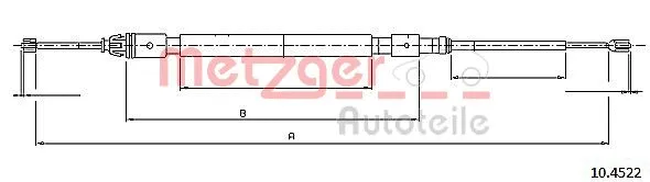 Cable Pull, parking brake (10.4522)