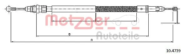 Cable Pull, parking brake (10.4739)