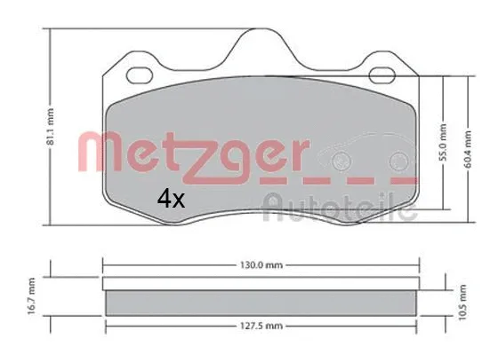 Brake Pad Set, disc brake (1170656)