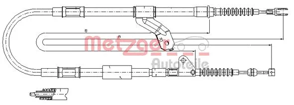 Cable Pull, parking brake (17.1419)