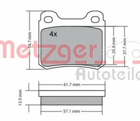 Brake Pad Set, disc brake (1170223)
