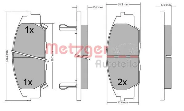 Brake Pad Set, disc brake