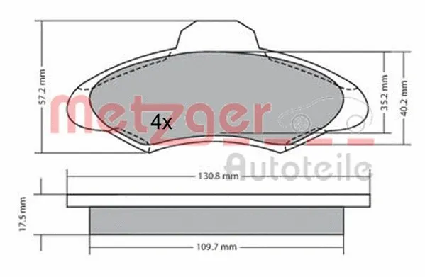 Brake Pad Set, disc brake (1170329)