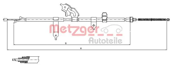 Cable Pull, parking brake (17.1080)