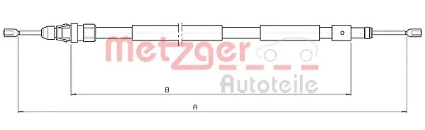 Cable Pull, parking brake (10.4709)
