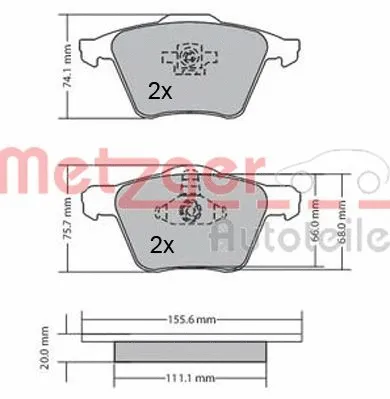 Brake Pad Set, disc brake (1170130)