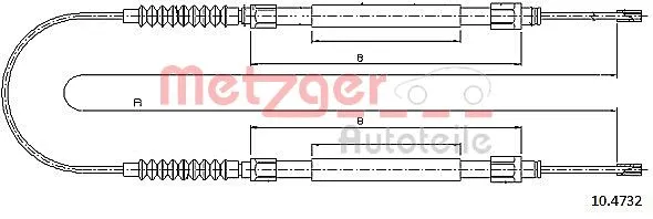 Cable Pull, parking brake (10.4732)