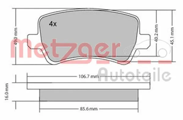 Brake Pad Set, disc brake