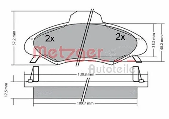Brake Pad Set, disc brake (1170395)