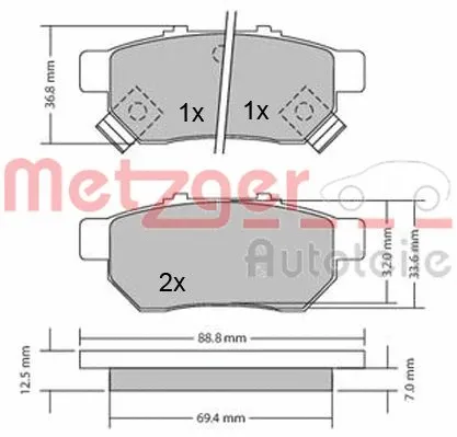 Brake Pad Set, disc brake (1170272)