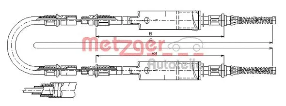 Cable Pull, parking brake (11.5661)