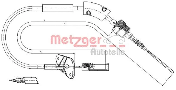 Cable Pull, clutch control (12.7202)