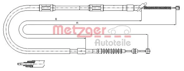 Cable Pull, parking brake (17.1042)