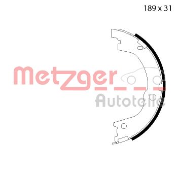 Brake Shoe Set, parking brake (MG 127)