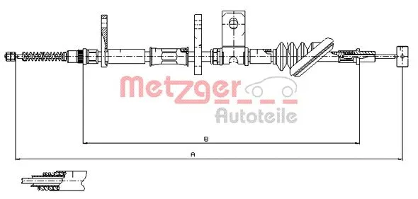 Cable Pull, parking brake (17.5021)