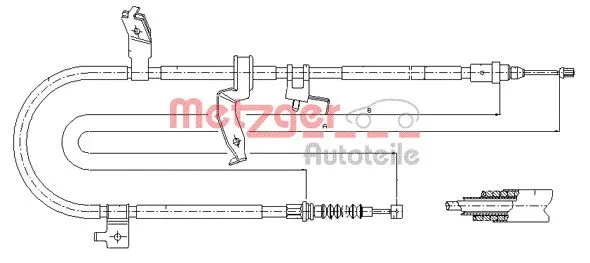 Cable Pull, parking brake (17.0586)