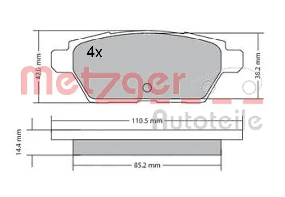 Brake Pad Set, disc brake (1170637)