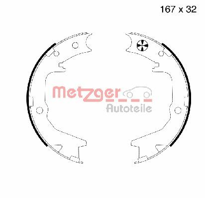 Brake Shoe Set, parking brake (MG 994)