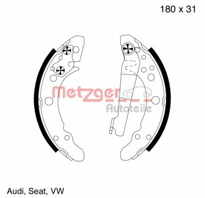 Brake Shoe Set (MG 343)