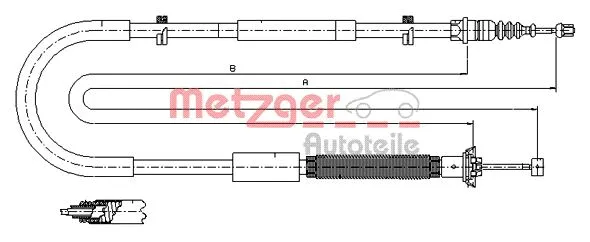 Cable Pull, parking brake (12.0703)