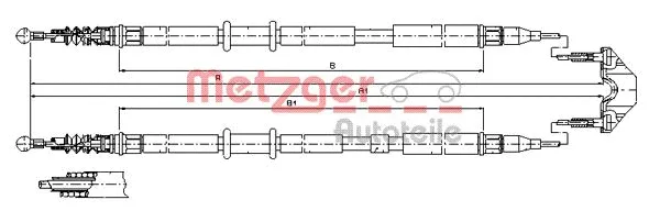 Cable Pull, parking brake (11.5952)