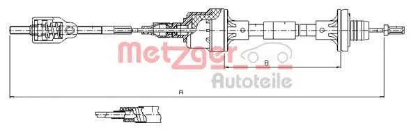 Cable Pull, clutch control (11.2562)