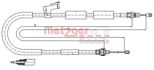 Cable Pull, parking brake (17.0684)