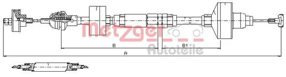 Cable Pull, clutch control (10.3144)