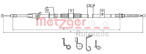 Cable Pull, parking brake (17.2301)