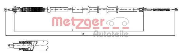 Cable Pull, parking brake (12.0717)