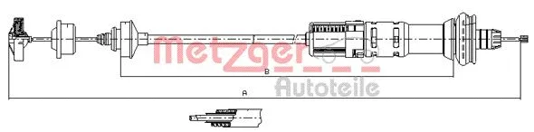 Cable Pull, clutch control (11.3058)