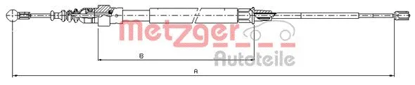 Cable Pull, parking brake (10.7625)
