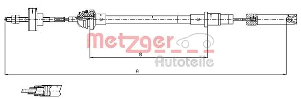 Cable Pull, clutch control (10.338)