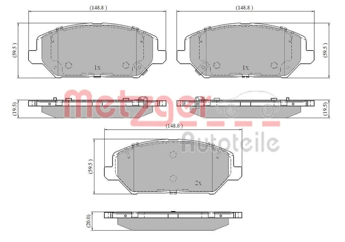 Brake Pad Set, disc brake (1170929)