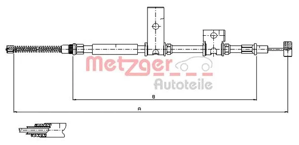 Cable Pull, parking brake (17.5014)