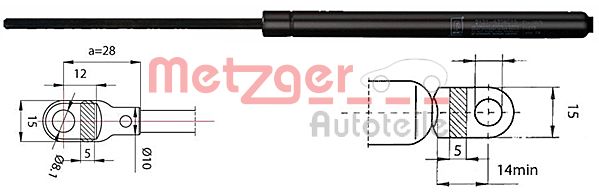 Gas Spring, boot/cargo area (2110284)