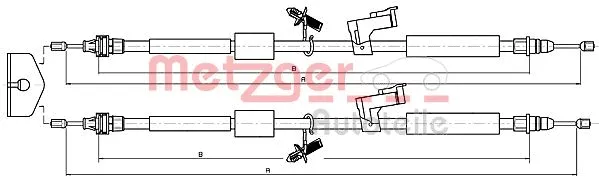 Cable Pull, parking brake (10.5370)