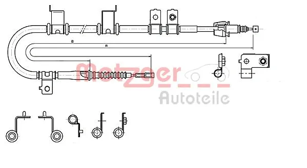 Cable Pull, parking brake (17.2575)