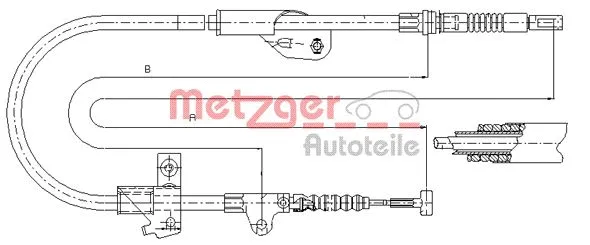 Cable Pull, parking brake (17.0237)