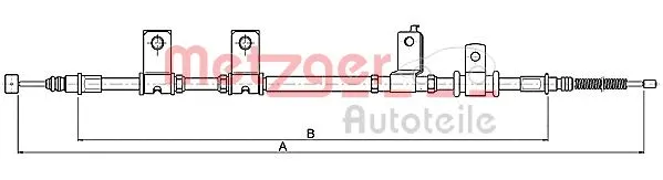 Cable Pull, parking brake (17.3505A)