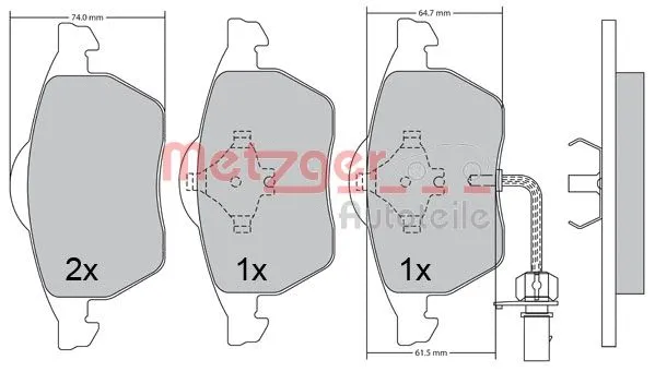 Brake Pad Set, disc brake (1170236)