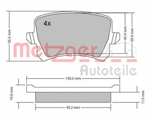 Brake Pad Set, disc brake