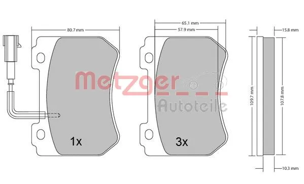 Brake Pad Set, disc brake