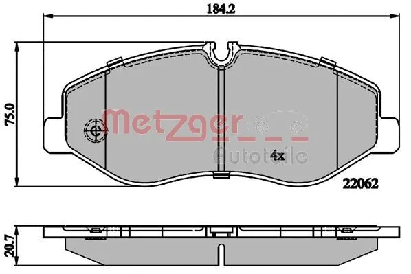 Brake Pad Set, disc brake (1170895)