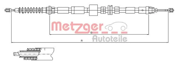 Cable Pull, parking brake (11.5512)
